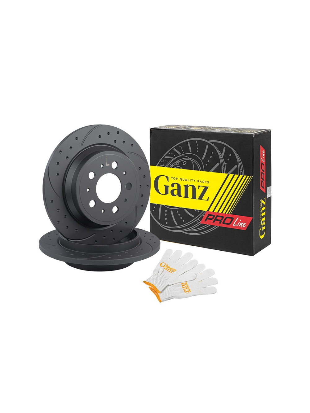 Диск тормозной задний перфорированный PRO-LINE с покрытием комплект VOLVO S60/S80/V70/XC70 GANZ GIJ06114S
