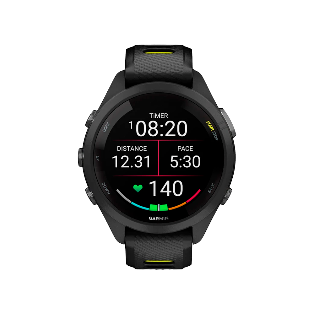 Умные часы Garmin Forerunner 265s, 41.7mm, Black / Amp Yellow (010-02810-13)