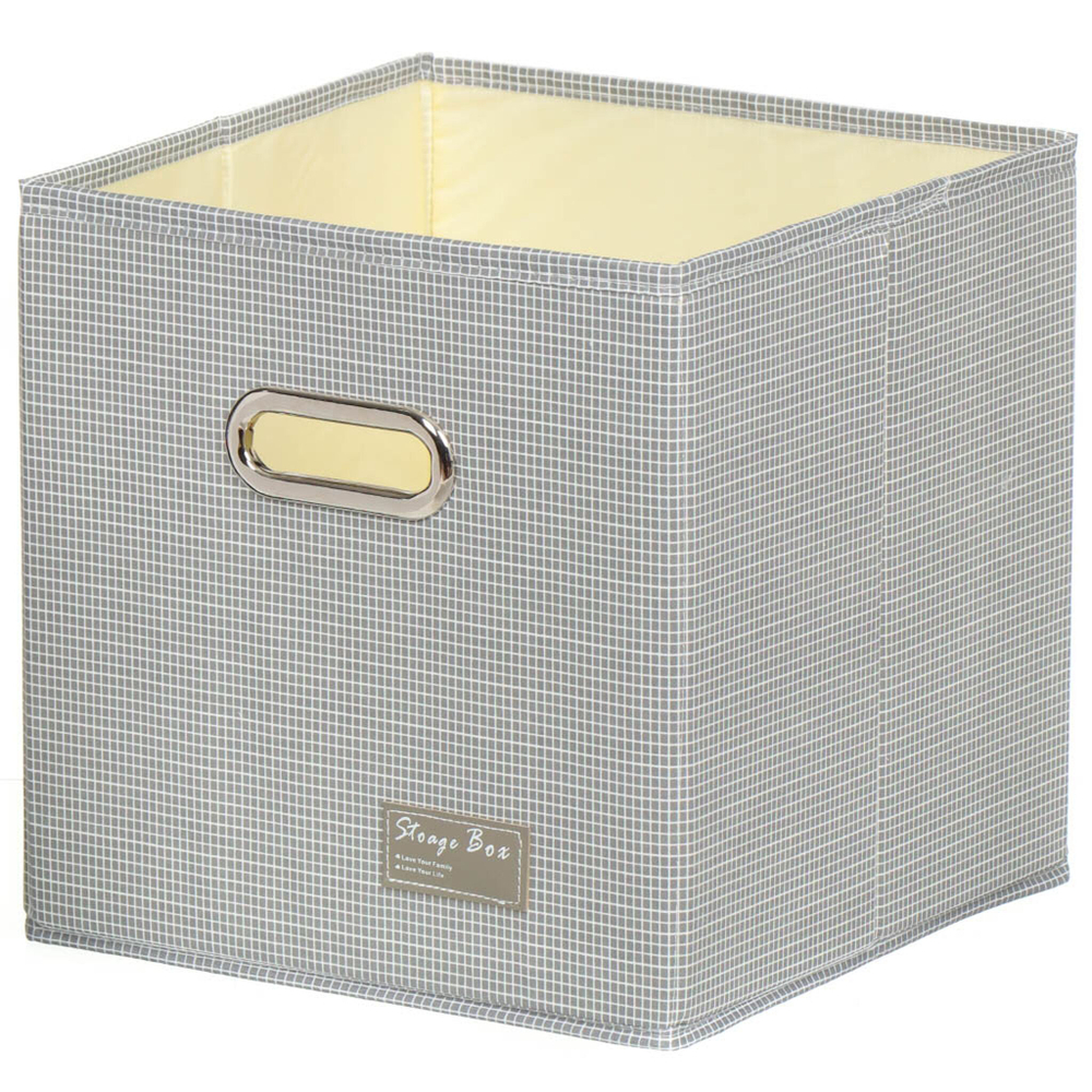 Кофр д/хранен, 27х27х27 см, сер, Клетка, Y3-591