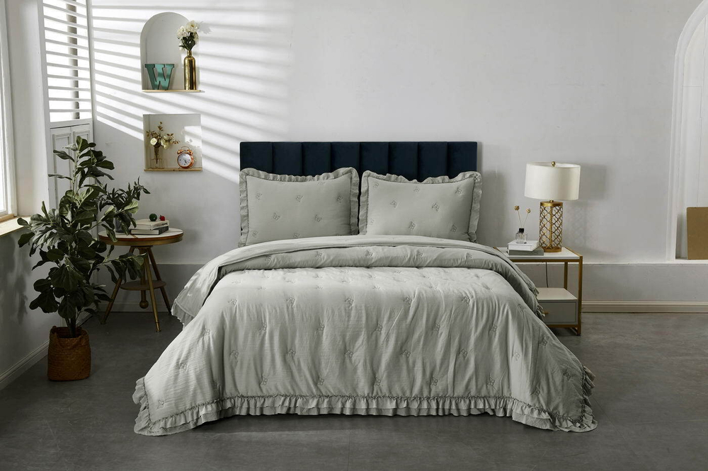 Покрывало 160х220 и наволочка 50х70 Sofi De MarkO Ребека Беж