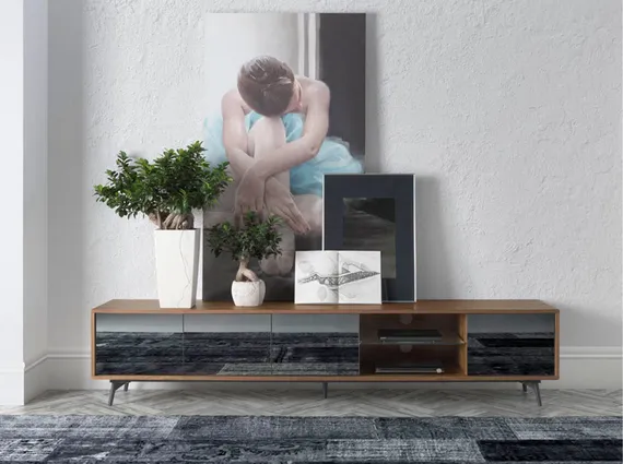 Тумба под ТВ Angel Cerda 3048, 240х50 см, орех