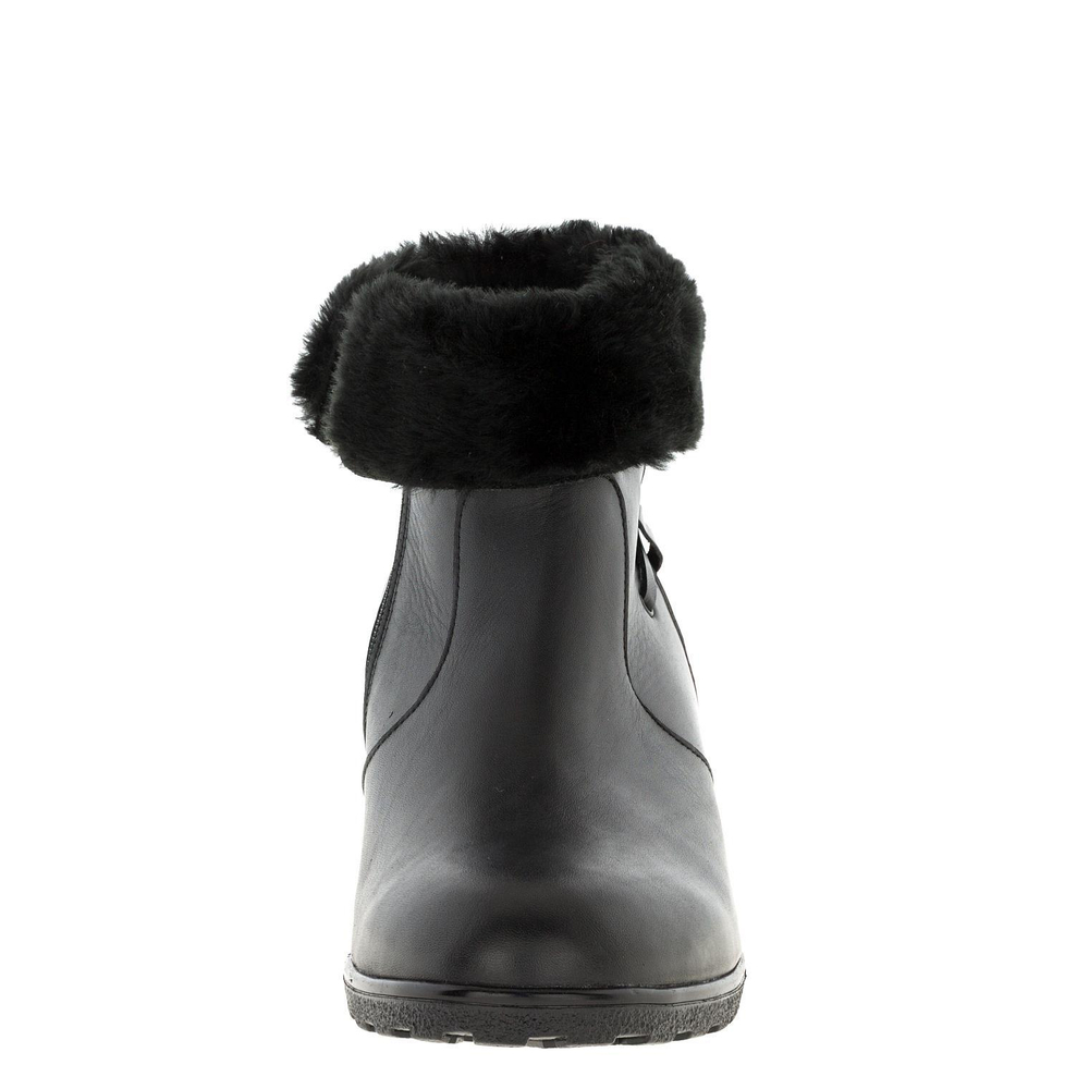 574401 Полусапожки женские черные кожа