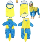 Дождевик для крупных пород собак «KOMFORT»,, цвет жёлто - голубой, р 6XL