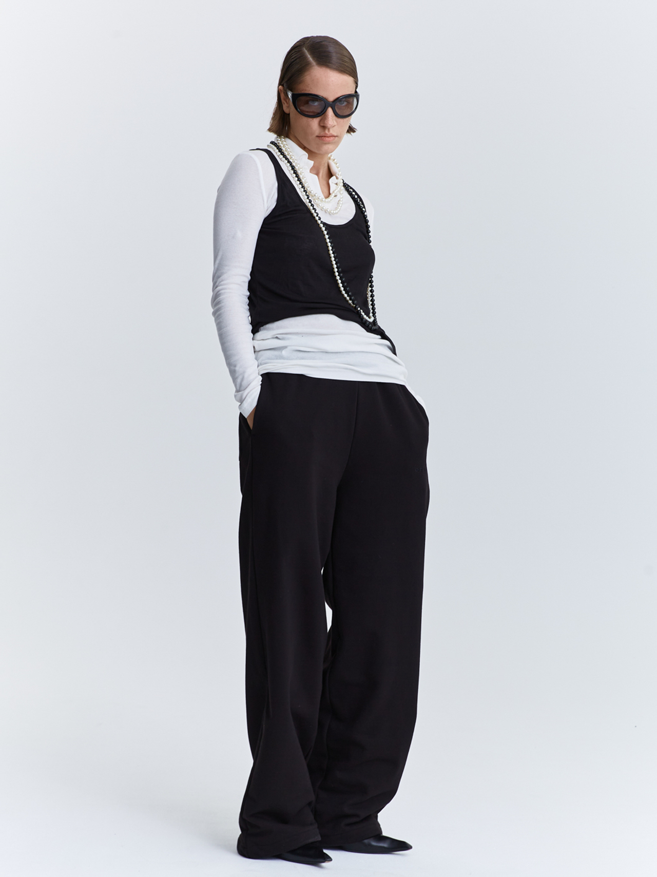 Брюки багги из футера