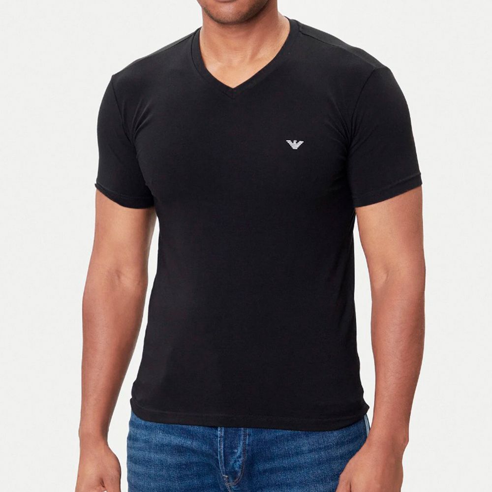 Мужская футболка черная Emporio Armani EM000380_AF14133