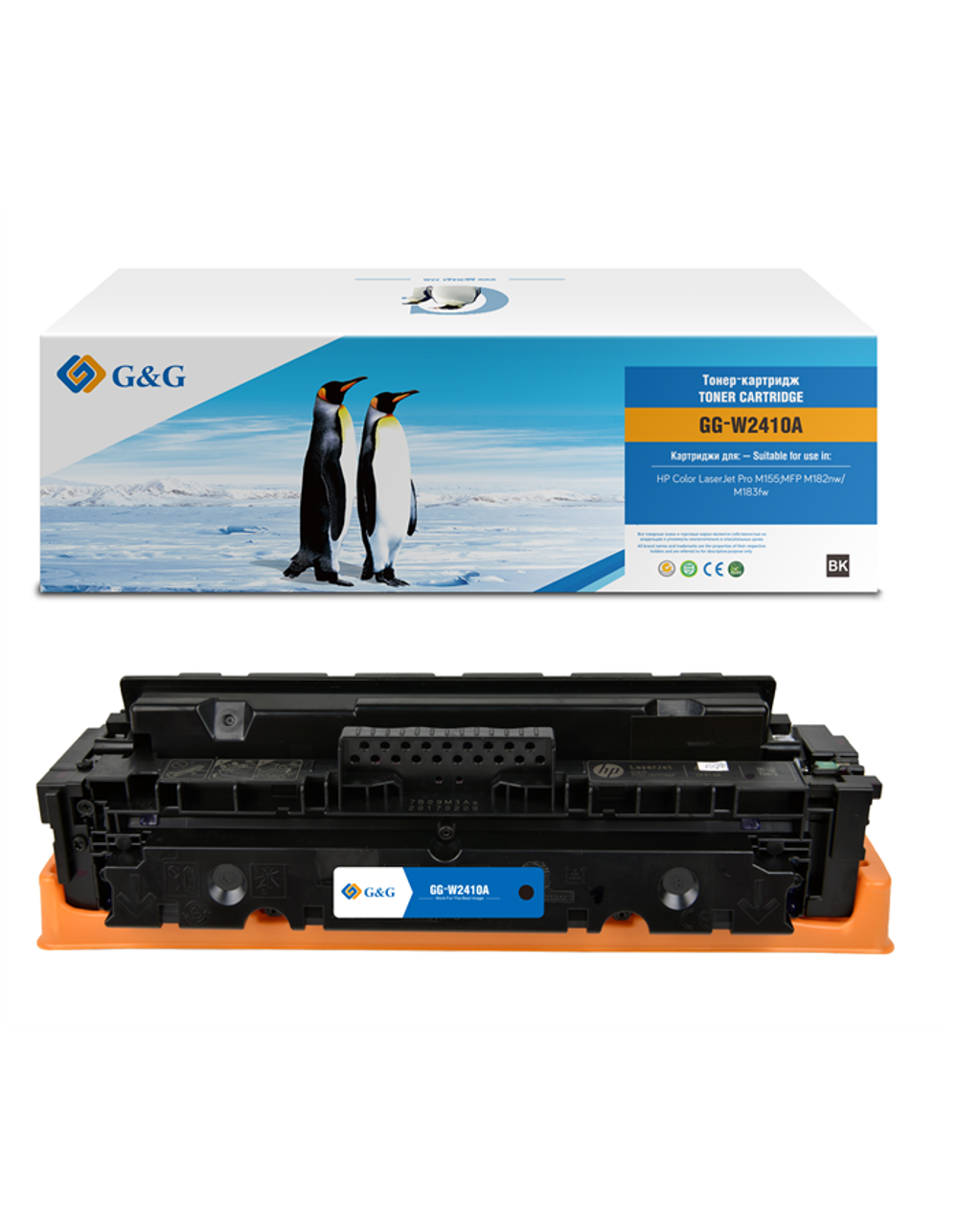 Cartridge G&G 216A для HP CLJ Pro M155;M182nw/M183fw, с чипом (1 050стр.), черный (аналог W2410A)