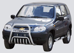 Передок с дополнительной защитой двигателя «Низ с трубой», Chevrolet Niva (03.2009 -) / Lada Niva (07.2020 -)
