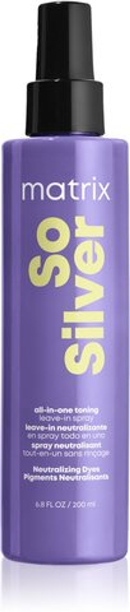 Matrix Total Results So Silver So Silver - лак для волос, нейтрализующий желтоватый оттенок /   200  ml  / GTIN 884486496485