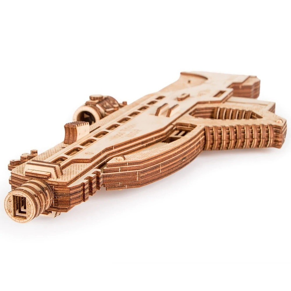 Штурмовая винтовка USG-2 от Wood Trick - деревянный конструктор, 3D пазл, Сборная механическая модель, стреляет пульками