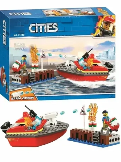 Конструктор Сити Пожар в порту 109 деталей