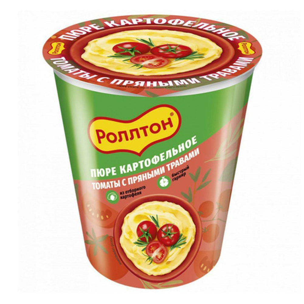 Пюре картофельное "Роллтон" Томаты с пряными травами 55г