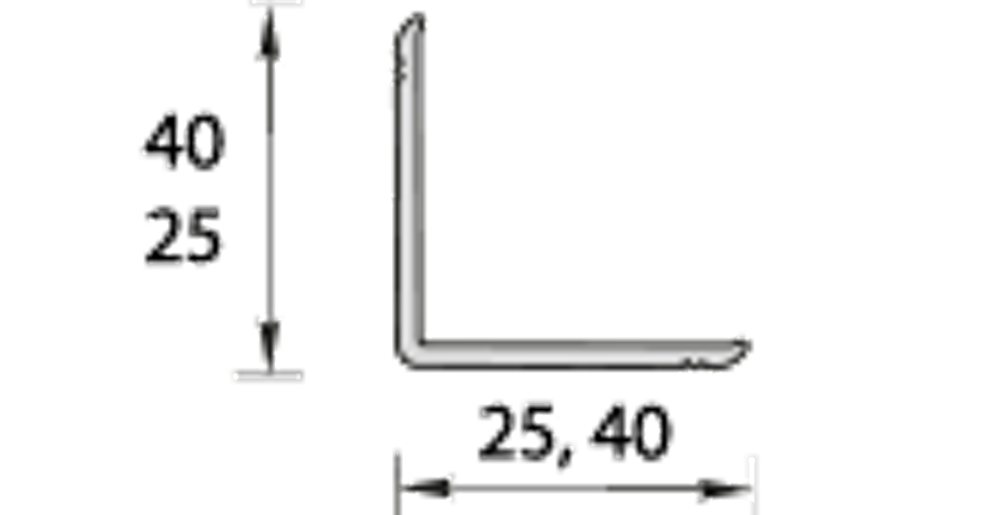 Угол вспененный ПВХ наружный фигурный 25х25х2700мм