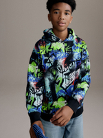 Толстовка с капюшоном для мальчика Next 784-391, Черный, Ярко-зеленый, Синий