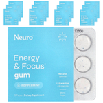 NeuroGum, жевательная резинка для энергии и концентрации, со вкусом перечной мяты, 12 упаковок по 9 шт.