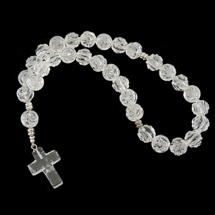 Четки "Резные с крестом" горный хрусталь асс.