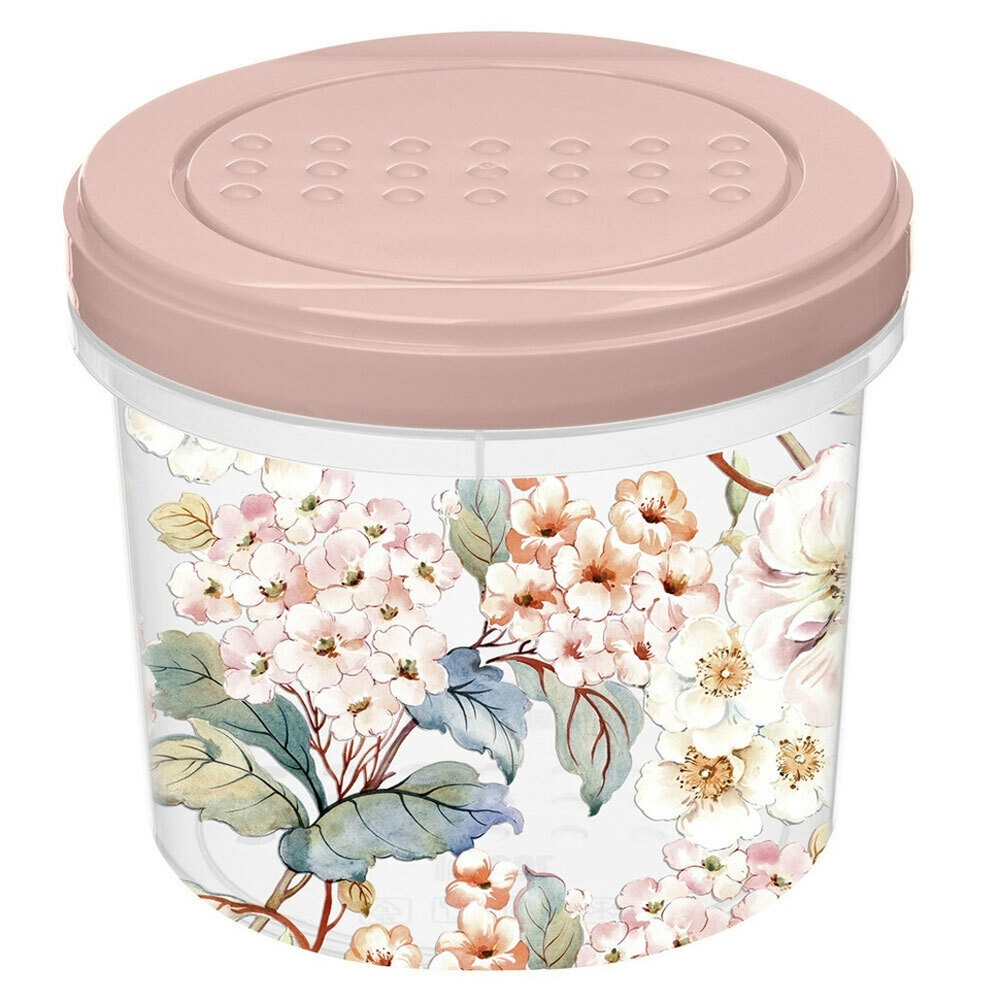 Банка с завинчивающейся крышкой 0,7л с декором (бежевый)