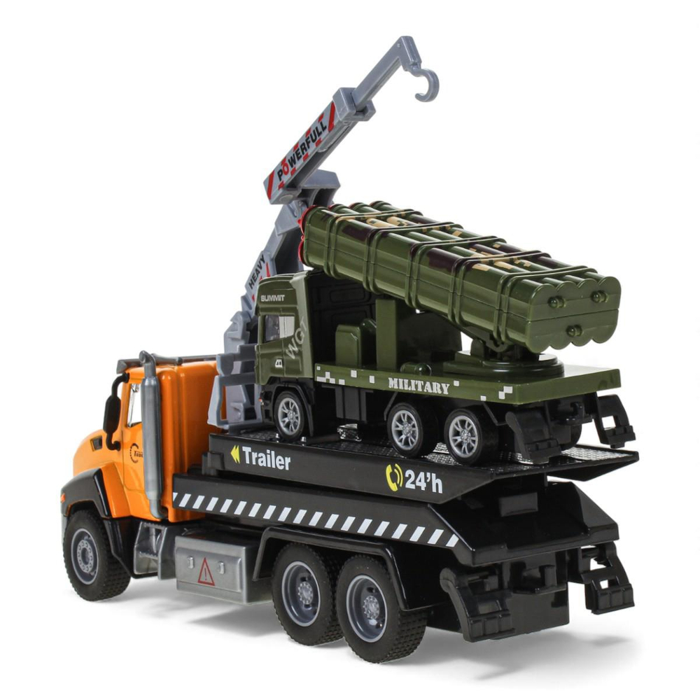 Автовоз 19*8*5,5см. + военная машинка, в ассорт. коробка W2213-19