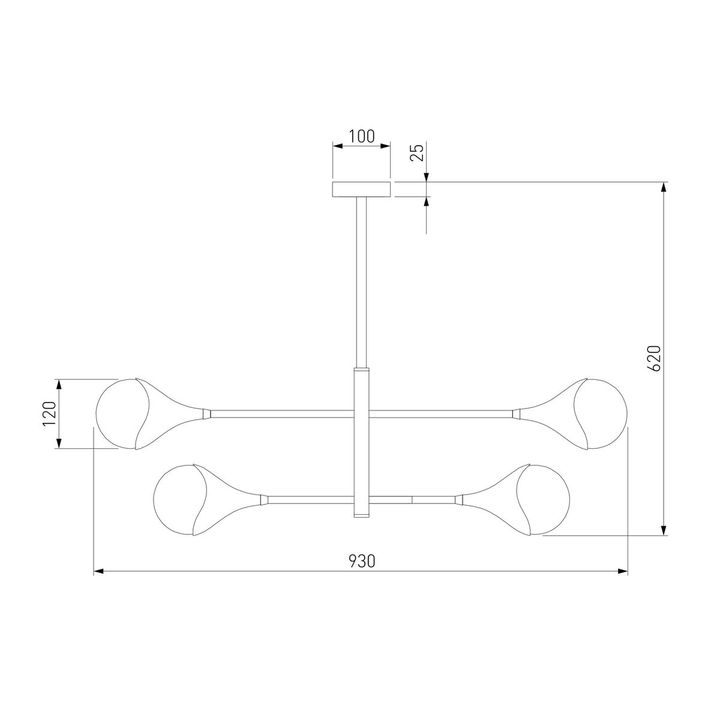 Подвесная люстра Eurosvet Calyx 60168/6 латунь