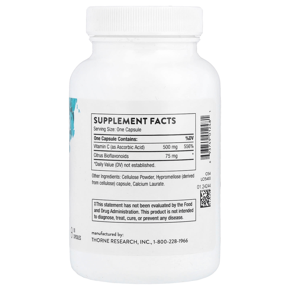 Thorne, витамин C с флавоноидами, 90 капсул