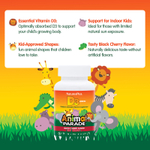 NaturesPlus, Animal Parade®, витамин D3, со вкусом черешни, 12,5 мкг (500 МЕ), 90 таблеток в форме животных