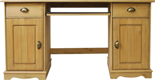 Письменный стол Клаудиа с ящиками тумбой из массива сосны, бейц