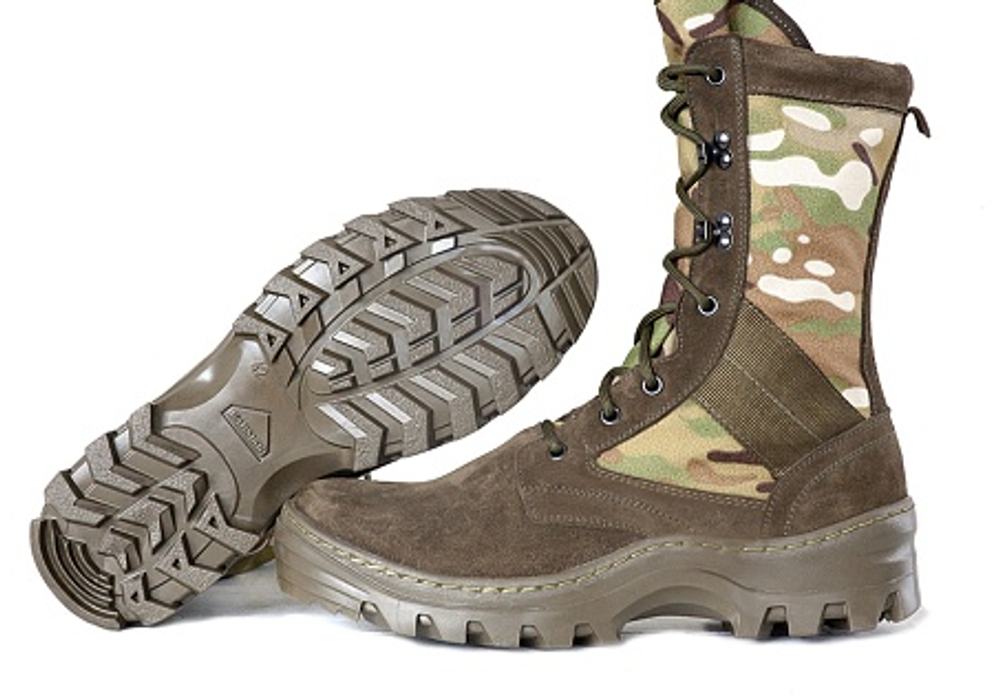 БОТИНКИ С ВЫСОКИМИ БЕРЦАМИ 516 МО «SHOT CAMO MULTI»,  GARSING, натуральная кожа хромового дубления, ткань Cordura Du Pont,