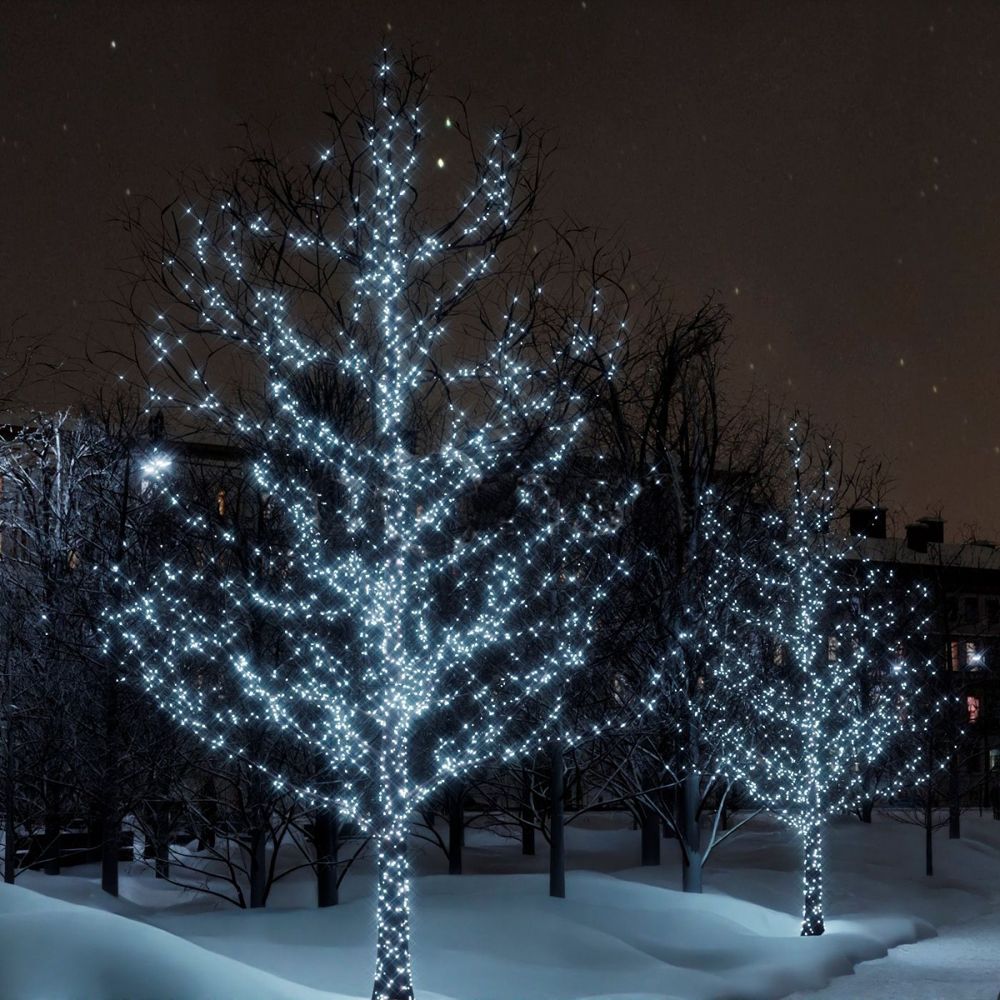 Уличная гирлянда для деревьев «Нить» 24В