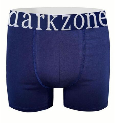 Темно-синие хлопковые трусы-боксеры с надписью на резинке крупными буквами (Размер: XL) (Цвет: темно-синий)