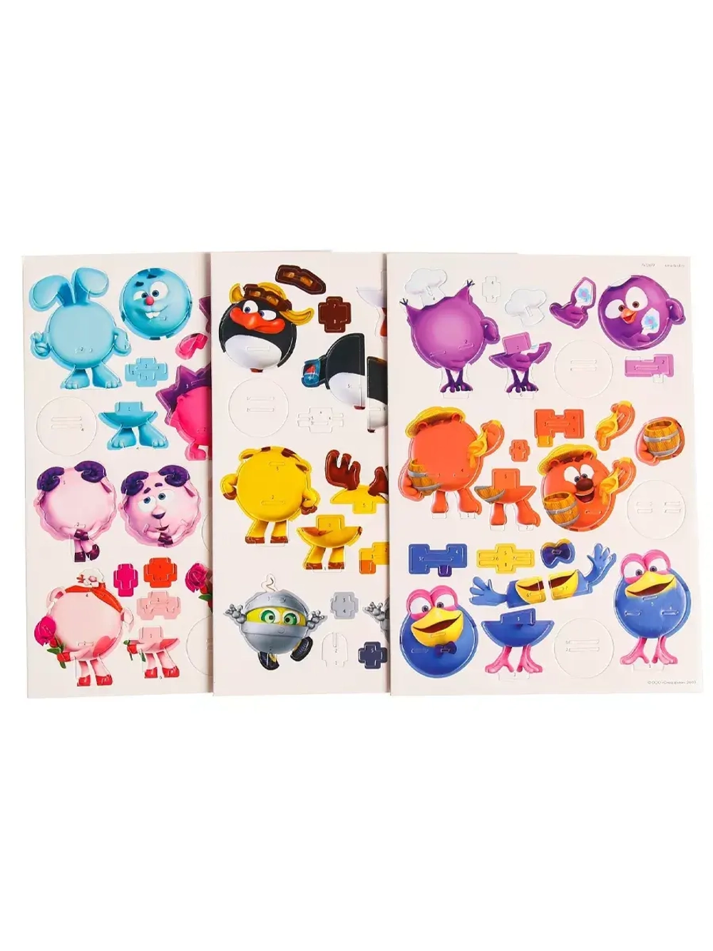 Игрушка 3D конструктор из пенокартона СМЕШАРИКИ, 3 листа   7472679, Артикул: 7472679