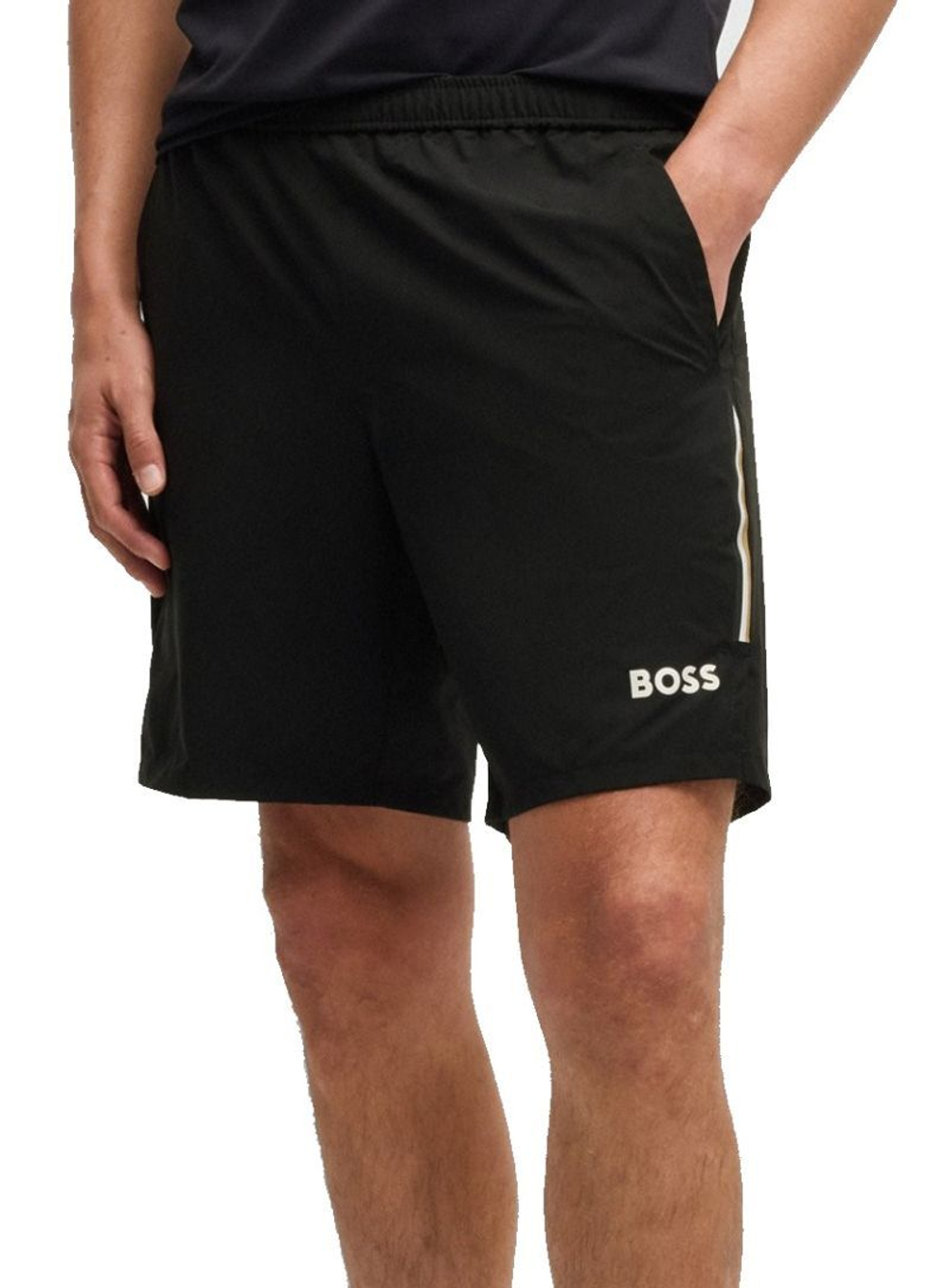 Мужские теннисные шорты BOSS Score TOC 9 inch Active Tennis With Four-Way Stretch - черный