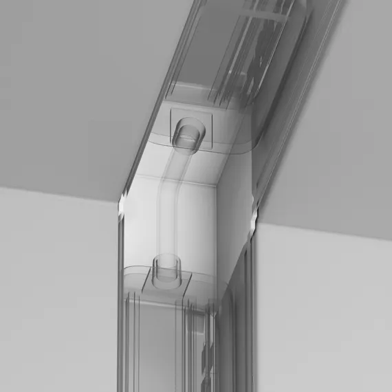 Коннектор угловой внутренний Radity встраиваемый белый Technical tra084ct-12w