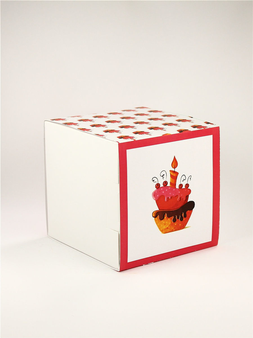 Кружка подарок сувенир "С днём рождения!" принт - пироженка, праздничный торт