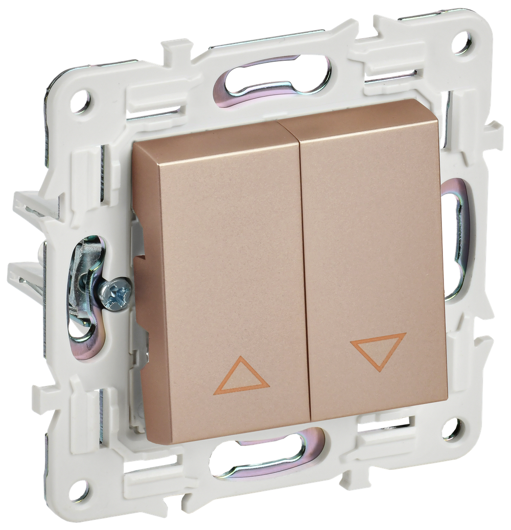 SKANDY Выключатель жалюзи 10А SK-V12Sa песочный IEK