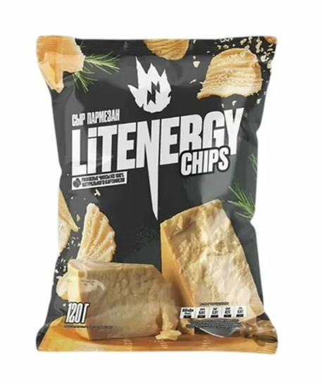 Чипсы Lit Energy "Сыр пармезан " 0,120 кг, (10шт в упаковке)