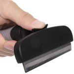 Расческа - фурминатор с кнопкой самоочистки для животных «ПРЕМИУМ - МОЙ БРО», прорезиненная ручка, цвет серый/черный, 11*15,5см