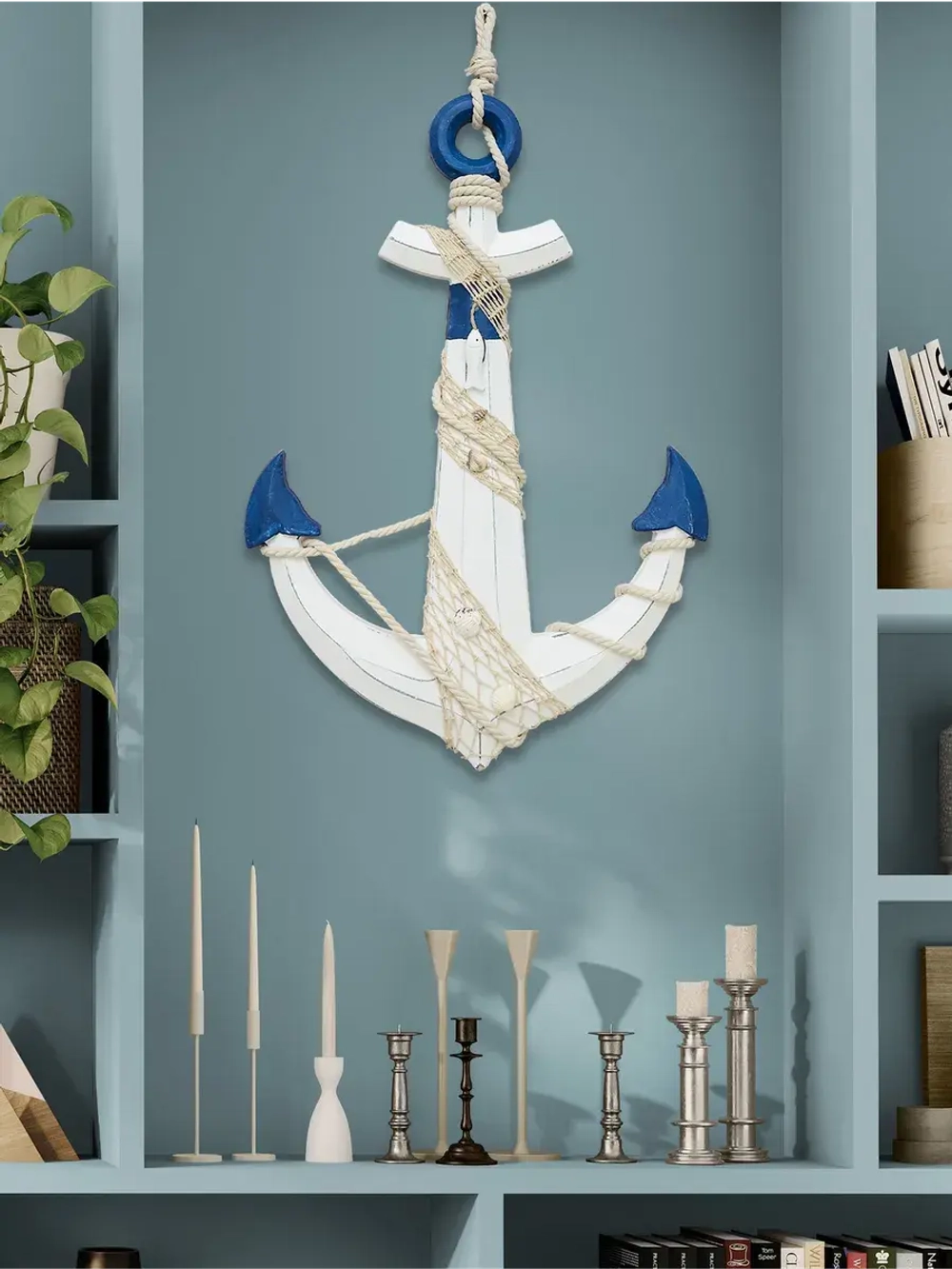 Декор для дома на стену "Якорь" 60*46 см