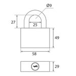 Замок навесной BC-IG1-55 всепогодный TRODOS
