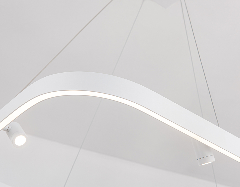 Светильник подвесной светодиодный FL5802/1+4 WH белый 50W 3000K/4200K/6400K 600*600*1200 (без ПДУ)