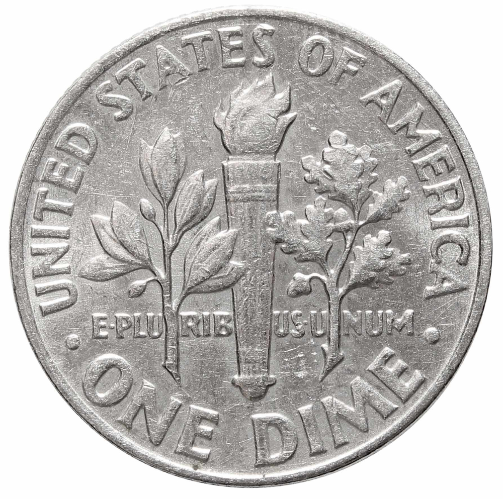 1 дайм (10 центов) 1964. США. Серебро. XF