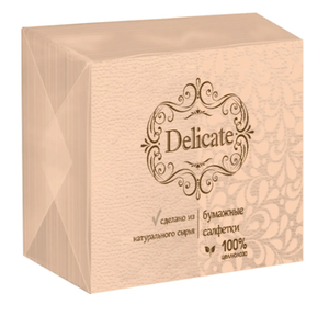 САЛФЕТКА АРОМИКА DELICATE ЦВЕТНАЯ 1СЛ В АССОРТИМЕНТЕ 100ШТ
