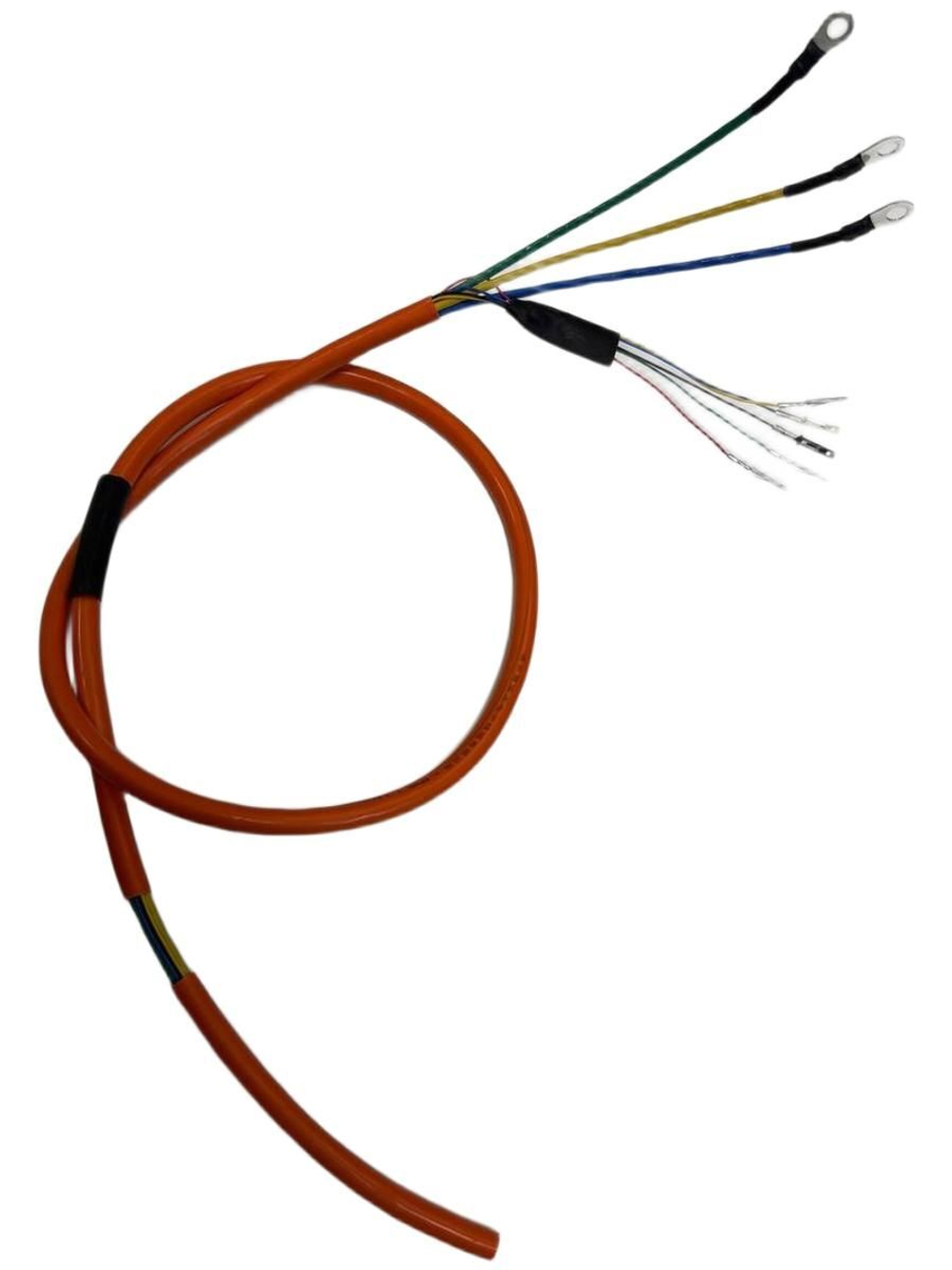 Провод на мотор колесо (кабель) S сечения 3х3.5мм2 + 5х0.2мм2 с разъемами (общий D 8мм)