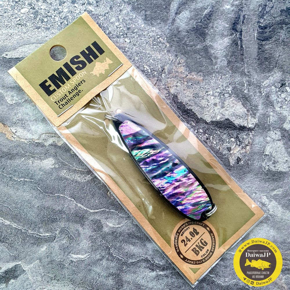 Блесна ITO CRAFT EMISHI CUSTOM SPOON AWABI 24g BKG