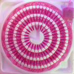 Гирлянда (синяя коробка)100 LED розовая