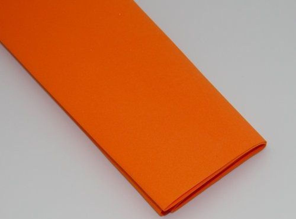 Фоамиран Иранский, толщина 1 мм, размер 60х70 см, цвет оранжевый (1 уп = 10 листов)