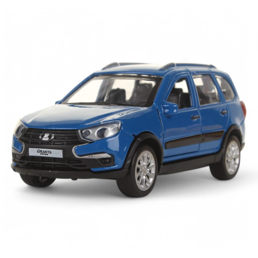 Модель ин. мет. "Lada Granta Cross 2019" 12см, откр.двери, синий в коробка GRANTACRS-12-BU (Технопарк)