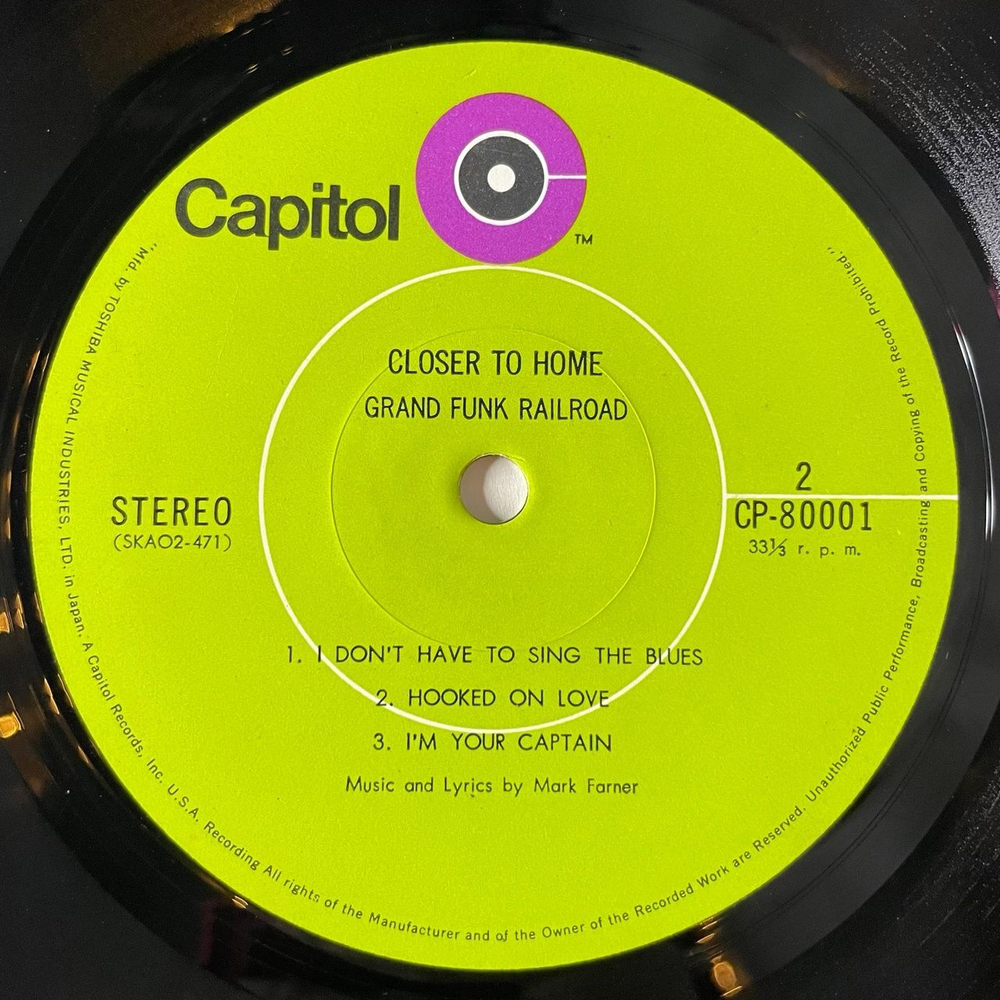 Винтажная виниловая пластинка LP Grand Funk Railroad Closer To Home (Japan 1970) (No Obi) Nothing Is The Same