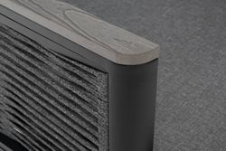 "Сан Ремо" кресло плетеное из роупа садовое, каркас алюминий темно-серый, роуп серый, ткань серая