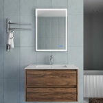 Тумба с раковиной Vincea Gio 80 VMC-2G800CO/VBS-13980 тёмный дуб/раковина белая