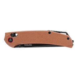 Нож складной SRM 411L-MN Asika Black PVD (14C28N, Brown Micarta)