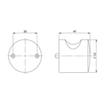 Ручка-кнопка CABIN PVC WH белый (1 шт в пакете)